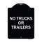 Signmission No Trucks or Trailers Heavy-Gauge Aluminum Architectural Sign, 24" H, BW-1824-23556 A-DES-BW-1824-23556 - alternate 1